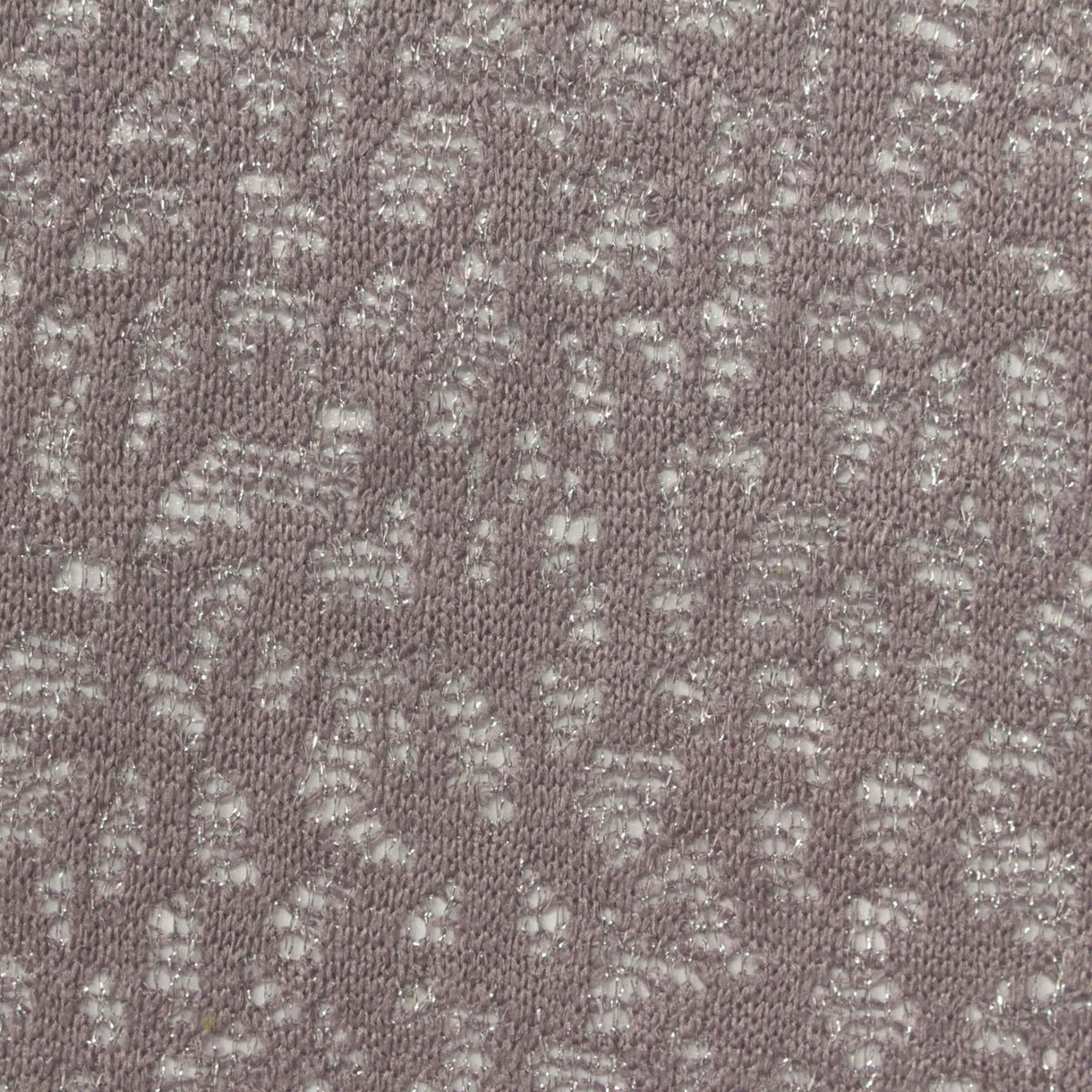 Mauve Openwork-Leaf Lace, Polyester