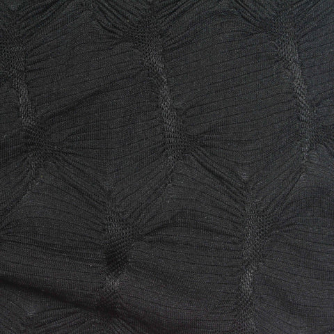 Black Tone-on-Tone Crepe, Polyester