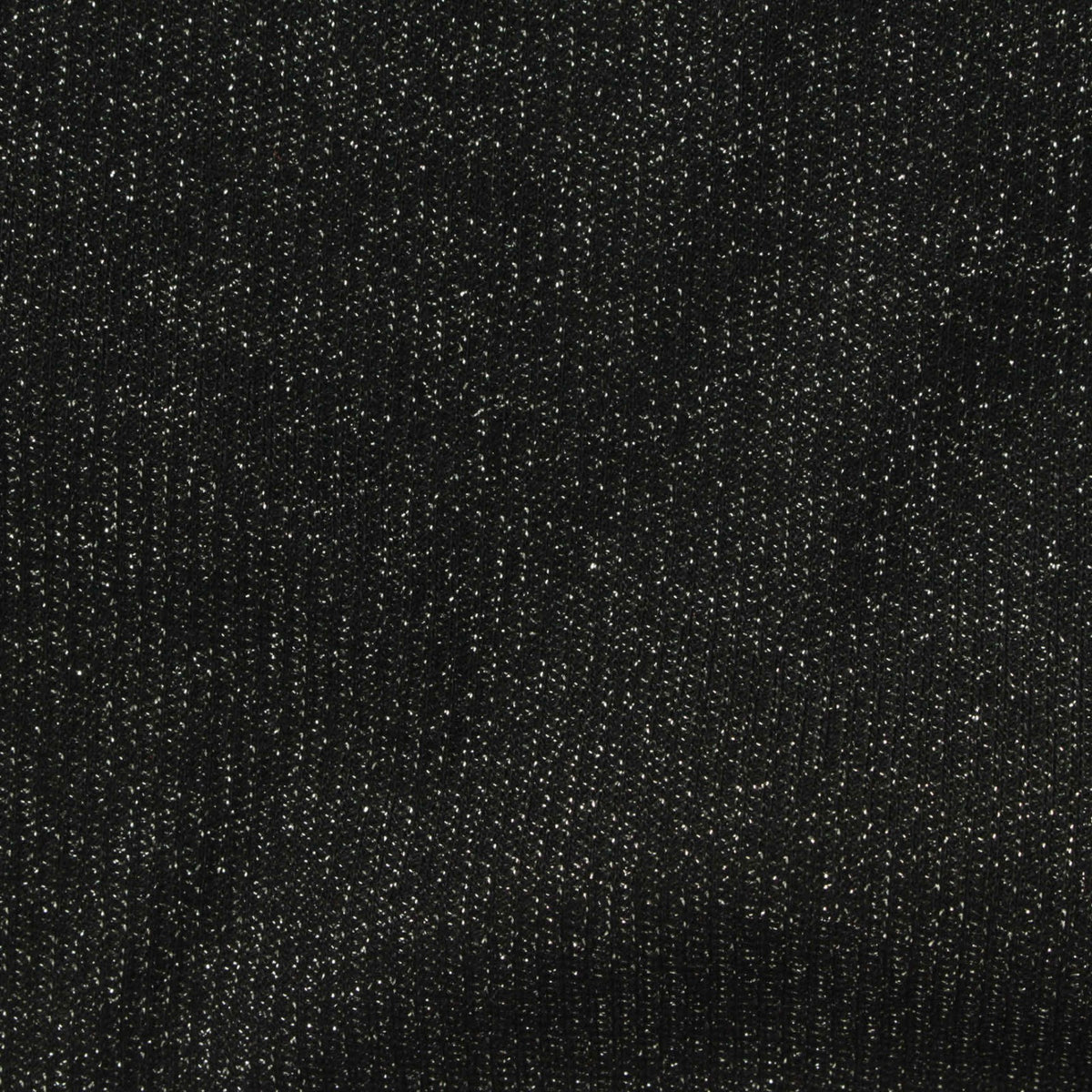 Black Marl Rib Knit, Polyester, 170 gsm