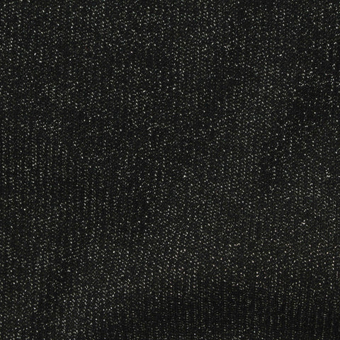 Black Marl Rib Knit, Polyester, 170 gsm