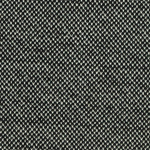 Black Marl Interlock Knit, Polyester, 320 gsm