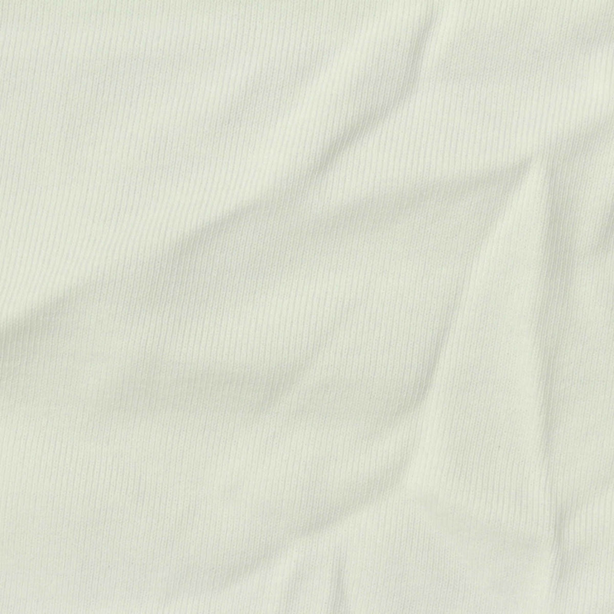 Cotton Polyester Rib Knit Fabric, 270 gsm, 150 cm — White