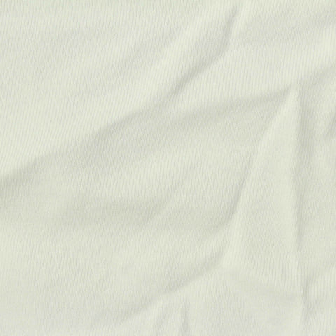 Cotton Polyester Rib Knit Fabric, 270 gsm, 150 cm — White