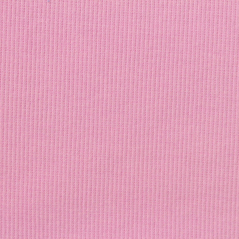 Cotton Polyester Stretch Rib Knit Fabric, 380 gsm, 150 cm — Pink