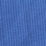 Cotton Polyester Stretch Rib Knit Fabric, 360 gsm, 130 cm — Blue — texture
