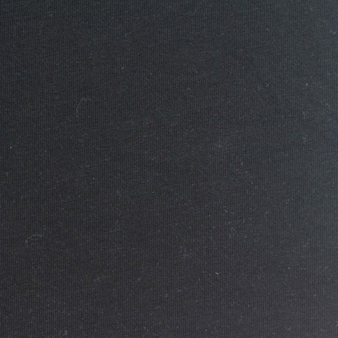 Cotton Stretch Jersey Knit Fabric, 160 gsm, 170 cm — Black