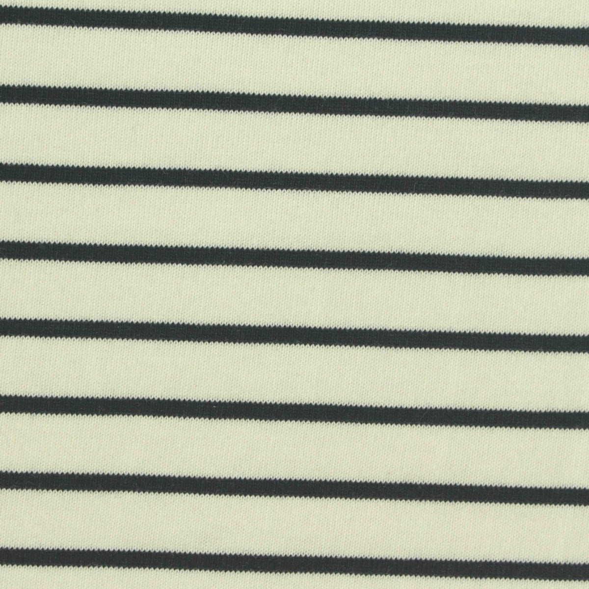Dark Grey Horizontal-Stripe Jersey Knit, Cotton, 235 gsm