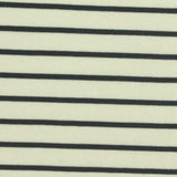 Dark Grey Horizontal-Stripe Jersey Knit, Cotton