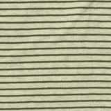 Cream Stripes Rib Knit, Cotton