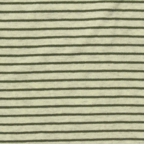 Cream Stripes Rib Knit, Cotton