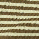 Brown Horizontal-Stripe Interlock Knit, Cotton-Poly — texture