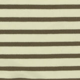 Cream Horizontal-Stripe Rib Knit, Viscose-Tencel Lyocell