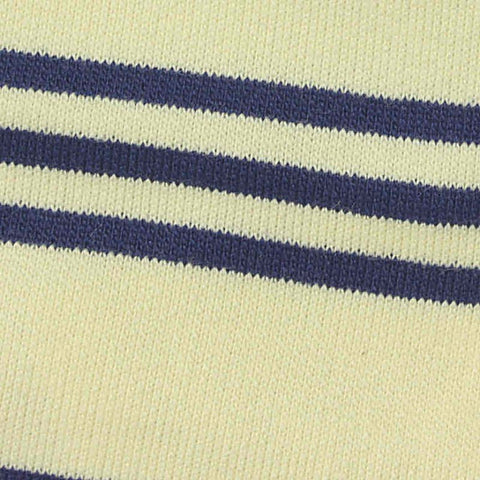Navy Horizontal-Stripe French Terry, Cotton, 245 gsm