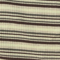 Cream Horizontal-Stripe Rib Knit, Cotton, 265 gsm