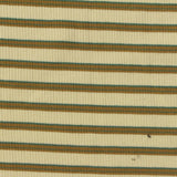 Cream Horizontal-Stripe Rib Knit, Cotton