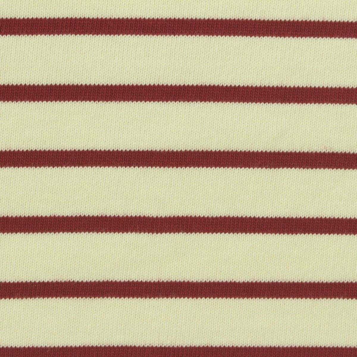 Red Horizontal-Stripe Jersey Knit, Cotton, 290 gsm