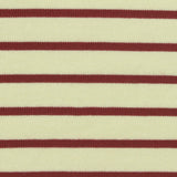 Red Horizontal-Stripe Jersey Knit, Cotton