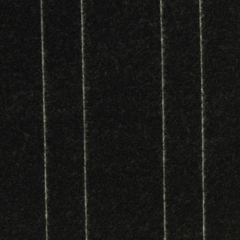 Light Grey Vertical-Stripe Interlock Knit, Viscose-Nylon