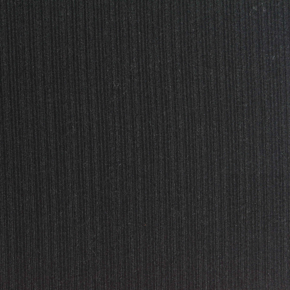 Polyester Stretch Rib Knit Fabric, 290 gsm — Black