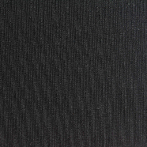 Polyester Stretch Rib Knit Fabric, 290 gsm — Black