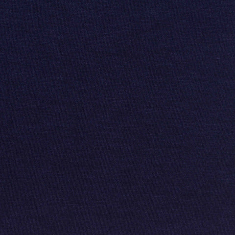 Polyester Viscose Stretch Jersey Knit Fabric, 210 gsm — Navy
