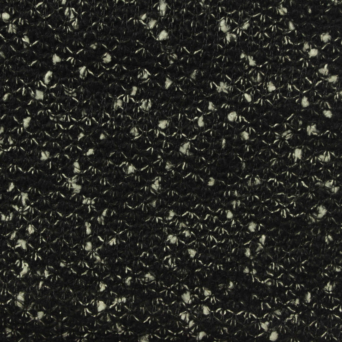 Black Marl Interlock Knit, Polyester, 330 gsm