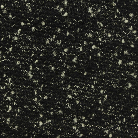 Black Marl Interlock Knit, Polyester, 330 gsm
