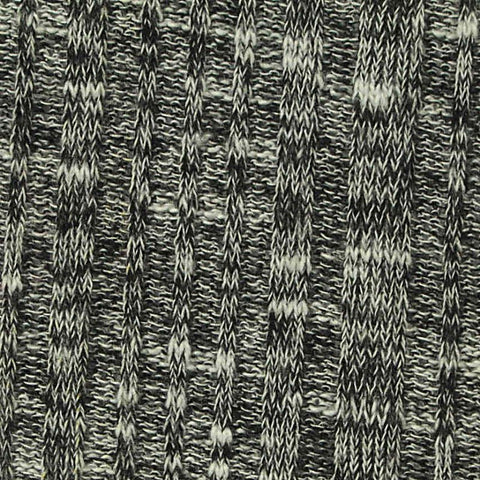 Dark Grey Marl Rib Knit, Polyester, 240 gsm