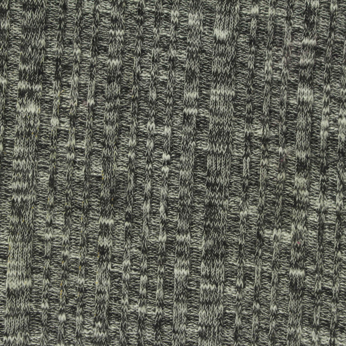 Dark Grey Marl Rib Knit, Polyester, 240 gsm