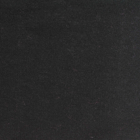Brushed Polyester Viscose Stretch French Terry Fabric, 245 gsm — Black