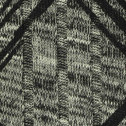 Black Lines Rib Knit, Polyester, 200 gsm