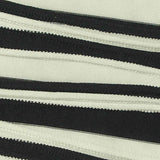 Black Horizontal-Stripe Jersey Knit, Polyester — texture