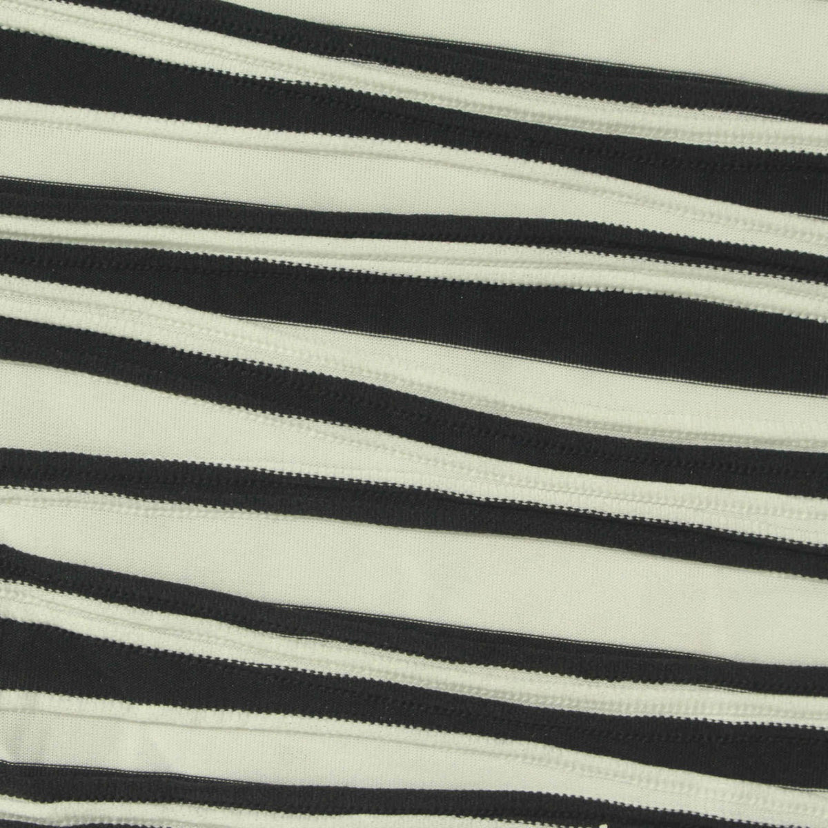 Black Horizontal-Stripe Jersey Knit, Polyester, 235 gsm, ref EF-275628