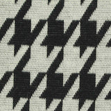 Black Houndstooth Jacquard, Polyester — texture