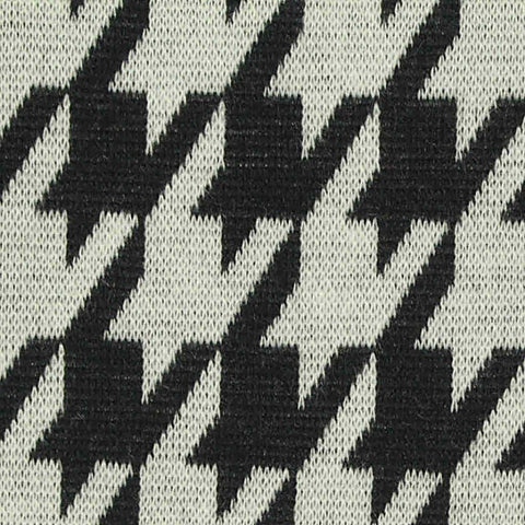 Black Houndstooth Jacquard, Polyester, 260 gsm