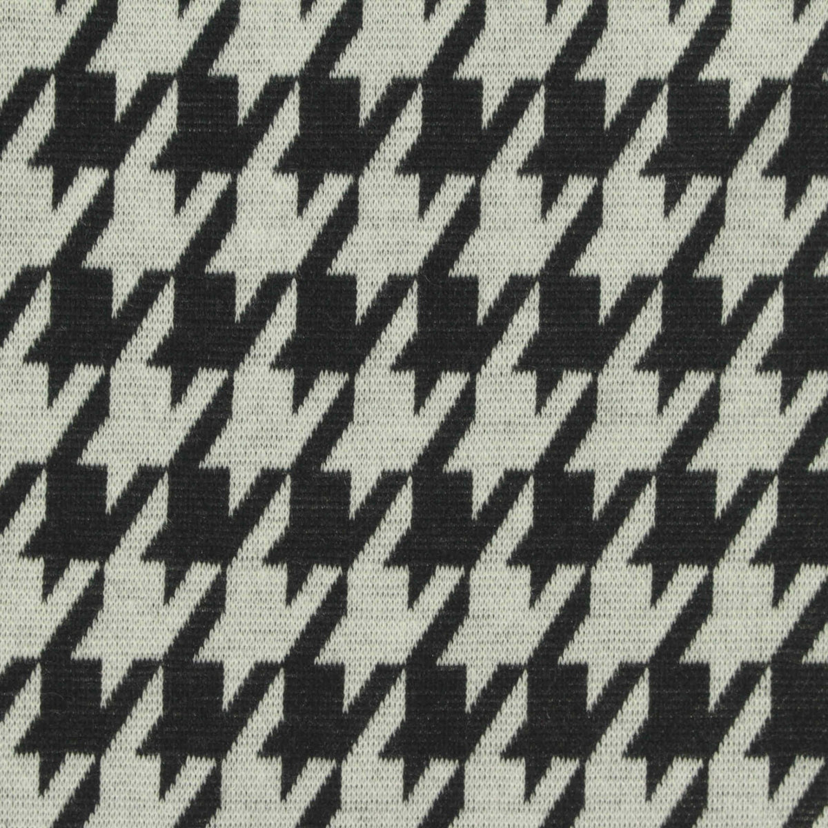 Black Houndstooth Jacquard, Polyester, 260 gsm