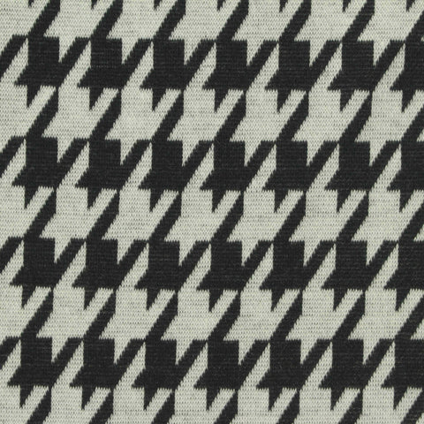 Black Houndstooth Jacquard, Polyester, 260 gsm