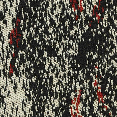 Black Abstract Jacquard, Poly-Viscose, 305 gsm