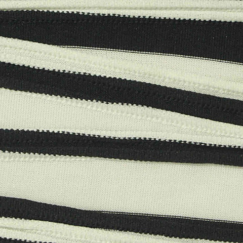 Black Stripes Jersey Knit, Polyester, 260 gsm