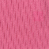 Polyester Viscose Stretch Rib Knit Fabric, 255 gsm — Pink