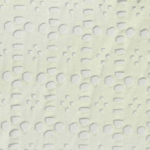 Jacquard Viscose Stretch Knit Fabric, 195 gsm — White