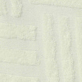 Cream Geometric Jacquard, Polyester — texture
