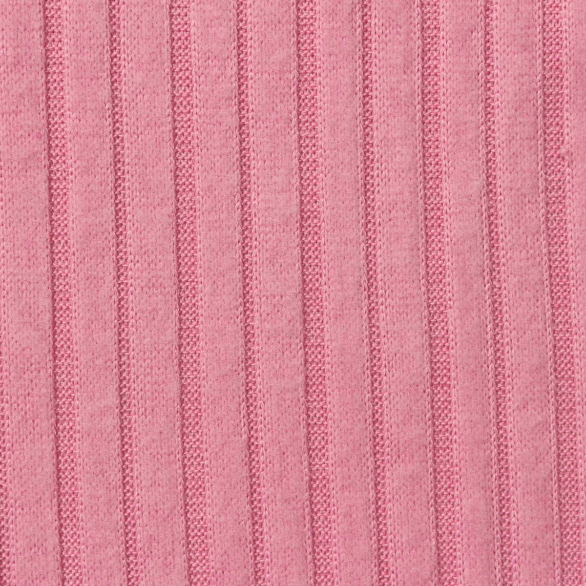 Brushed Polyester Stretch Rib Knit Fabric, 245 gsm — Pink