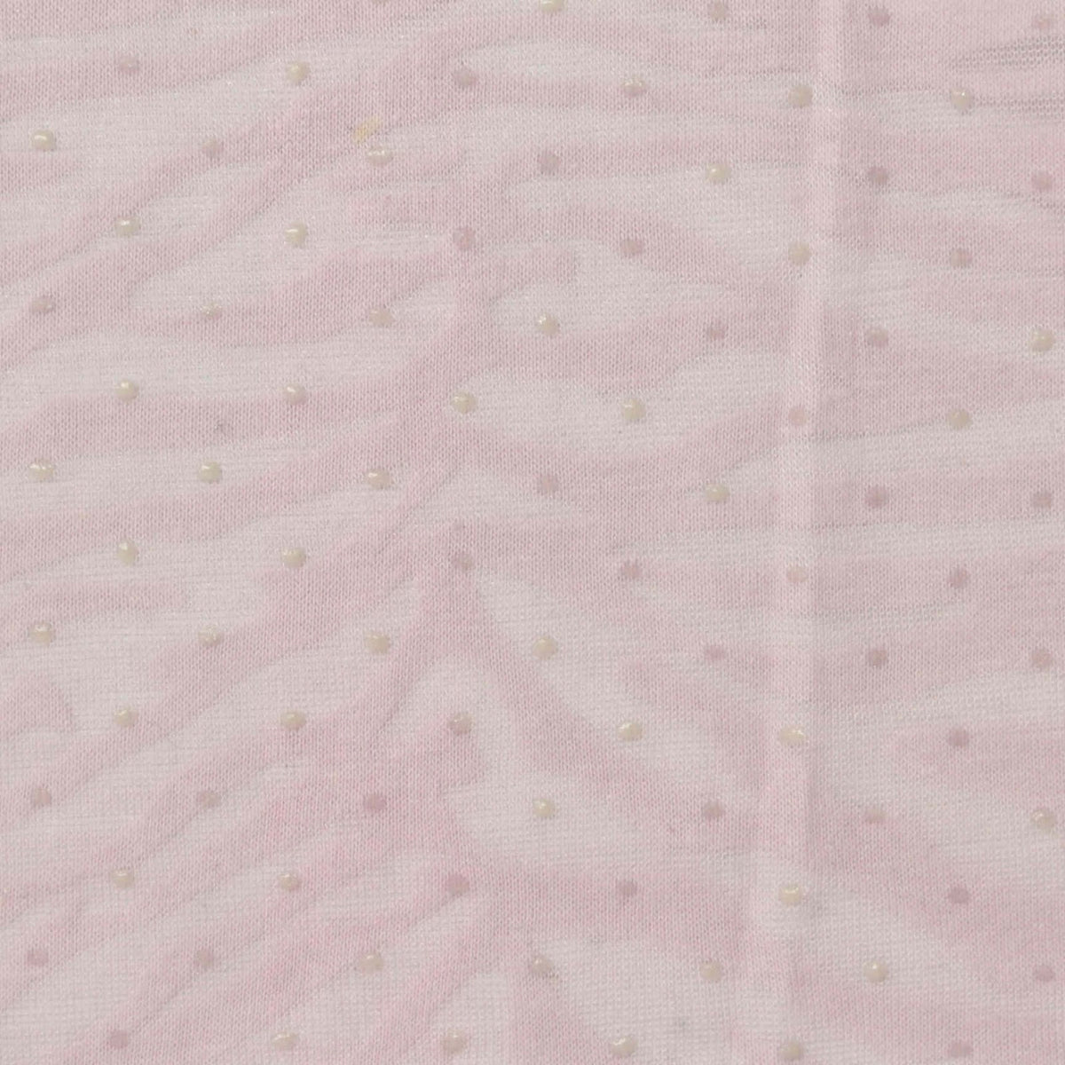 White Dots Jersey Knit, Cotton-Poly