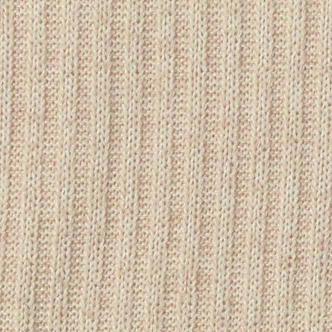 Brushed Polyester Stretch Rib Knit Fabric, 205 gsm — Beige