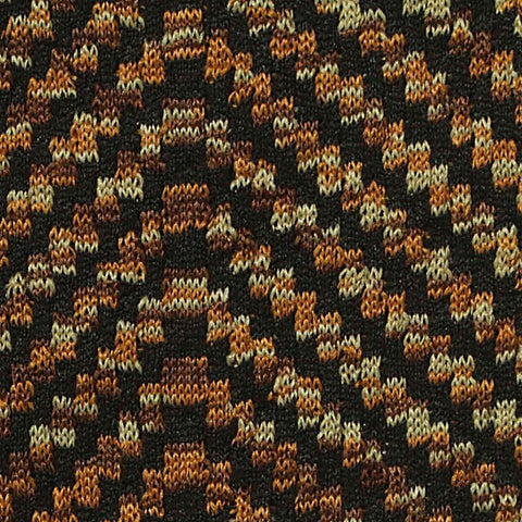 Black Geometric Interlock Knit, Polyester, 185 gsm