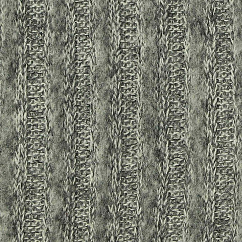 Grey Marl Rib Knit, Poly-Viscose, 210 gsm