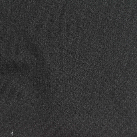 Polyester Viscose Stretch Interlock Knit Fabric, 240 gsm — Black