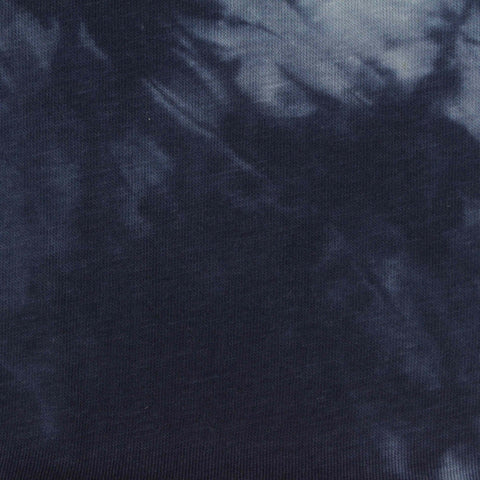 Dark Blue Tie-Dye Jersey Knit, Cotton