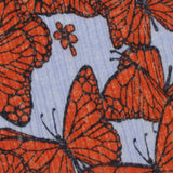 Orange Butterfly Rib Knit, Polyester